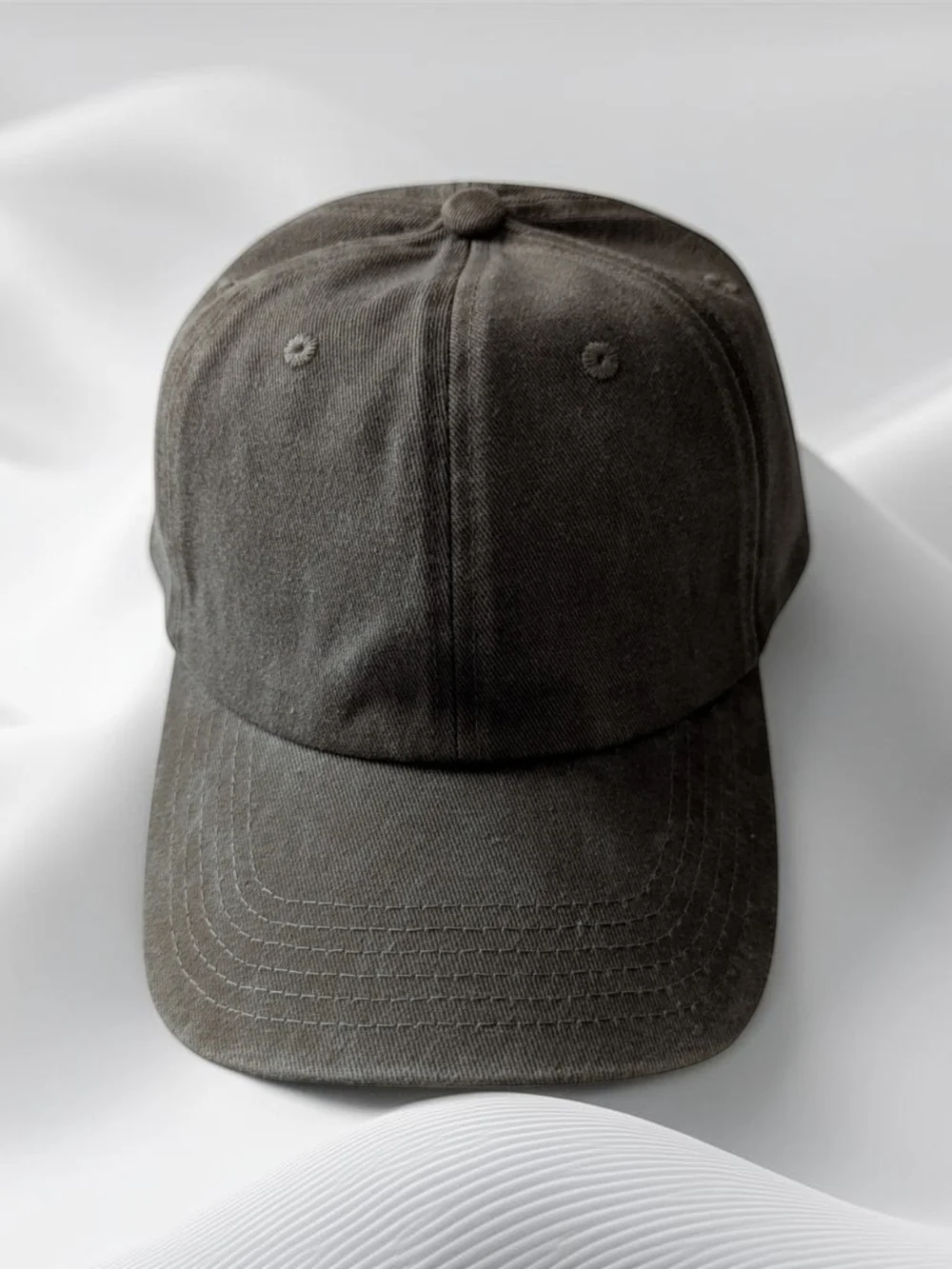 Women's Men's Dyed Washed Cotton New Plain Polo Style Baseball Cap Hat Khaki